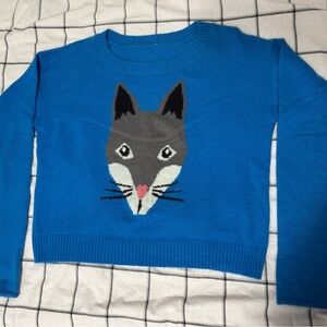 H&M Blue Sweater with Fox Design